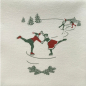 Preview: Paviot napkin Patinoire, rink, white-red-green